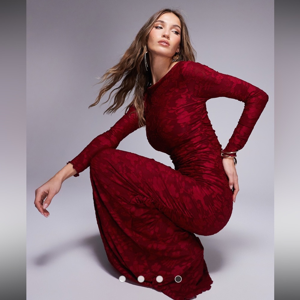 ASOS Red Lace Maxi Dress - Sold Out